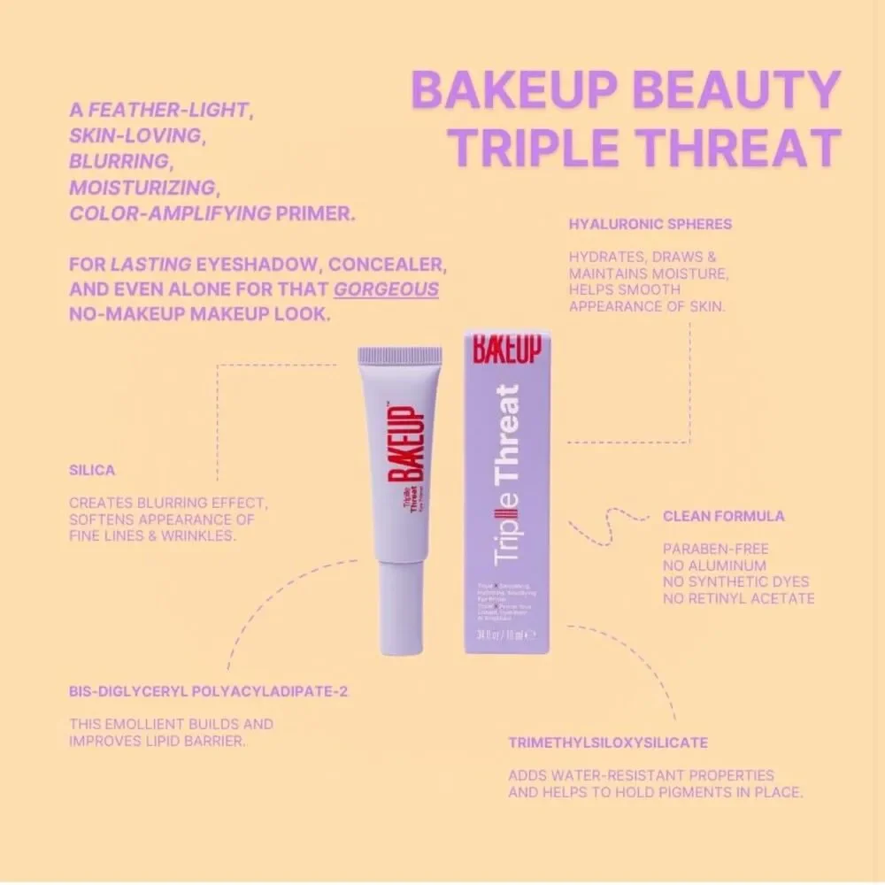 BAKEUP Beauty Triple Threat Hydrating Amplifying Eye Primer